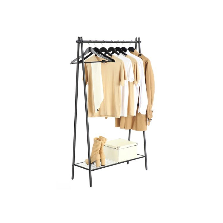 Songmics Garderobenständer – Stahl, Schwarz matt, 33,5 × 92,5 × 153 cm