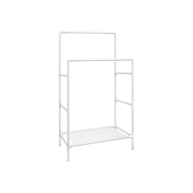 Songmics Garderobenständer – Stahl/Kunststoff, Weiss, 44 × 88 × 154 cm