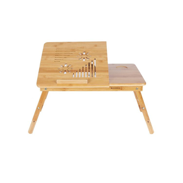 Songmics Laptop-Ständer – bis 15,6", Bambus, höhenverstellbar – Beige