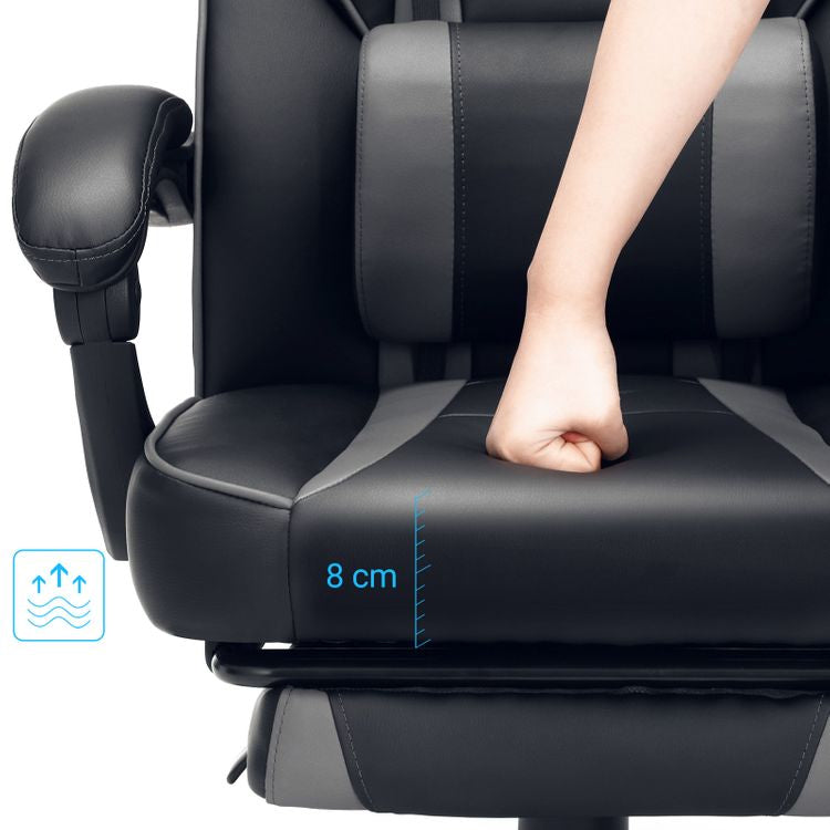 Songmics Bürostuhl – 150 kg, schwarz/grau