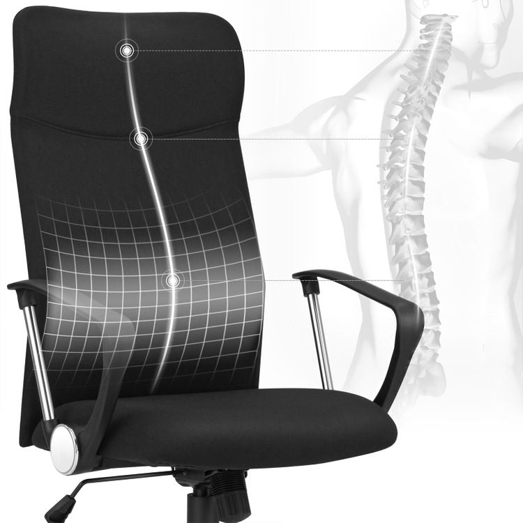 Songmics Bürostuhl Caleb – 49 × 44 × 65 cm, 120 kg, schwarz
