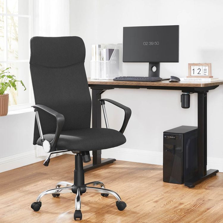 Songmics Bürostuhl Caleb – 49 × 44 × 65 cm, 120 kg, schwarz
