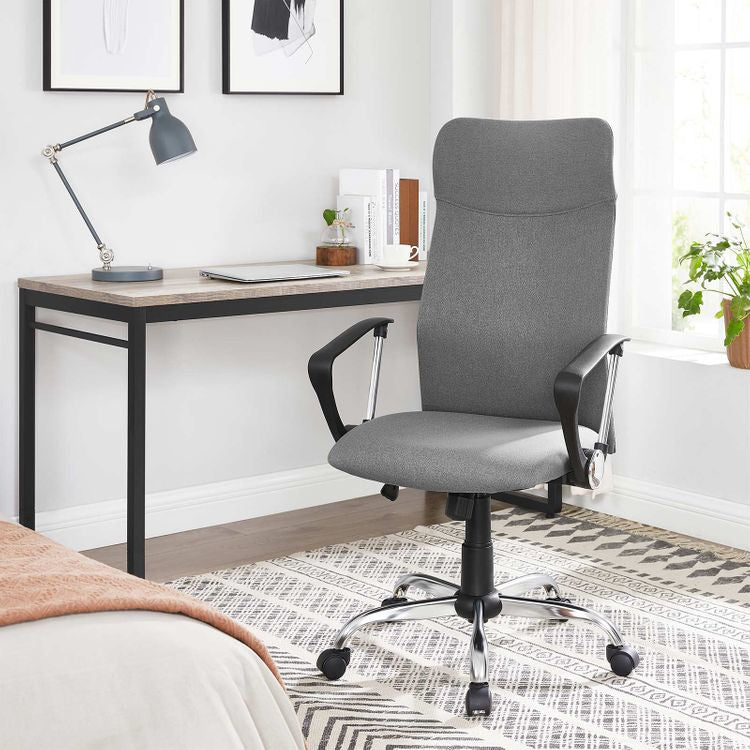 Songmics Bürostuhl – Sitzhöhe 46–56 cm, 120 kg, Grau
