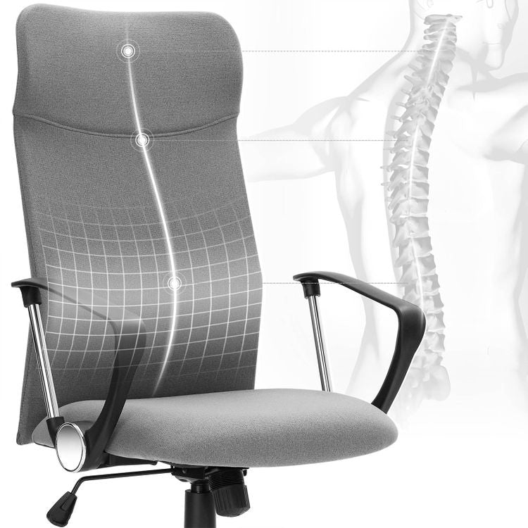 Songmics Bürostuhl – Sitzhöhe 46–56 cm, 120 kg, Grau