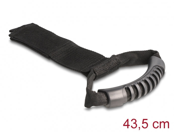 DeLOCK Klettkabelbinder, 50 mm × 0,44 m, Schwarz, 2 Stück