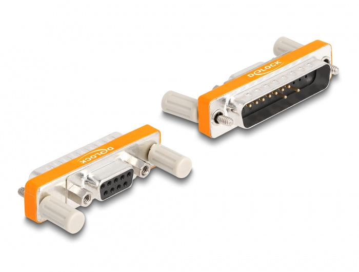 DeLOCK RS-232 Adapter D-Sub 9 (Buchse) zu D-Sub 25 (Stecker) – Gold-beschichtete Kontakte, für RS-232