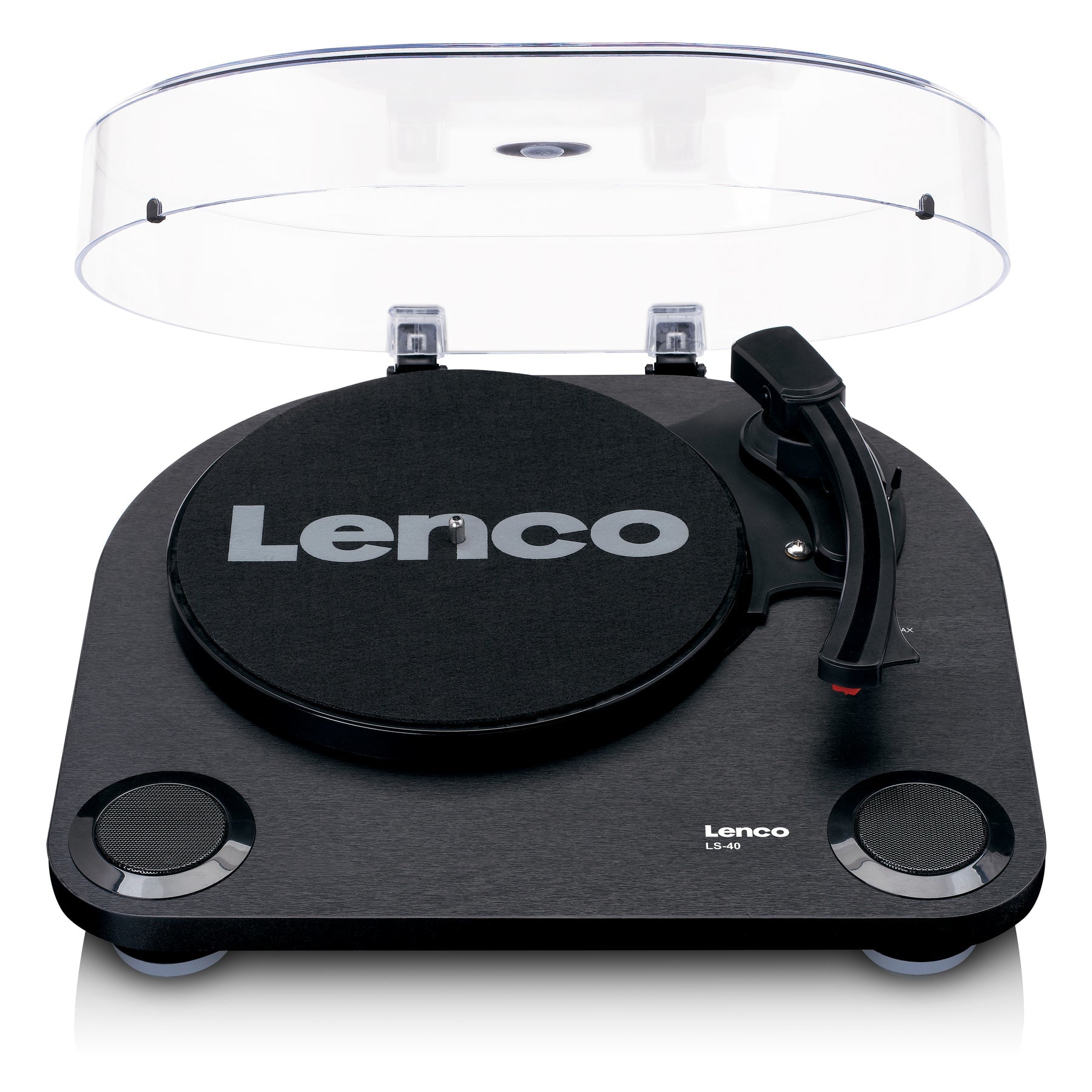 Lenco LS-40BK – Plattenspieler (Riemenantrieb, halbautomatisch), 33⅓/45 U/min – Schwarz
