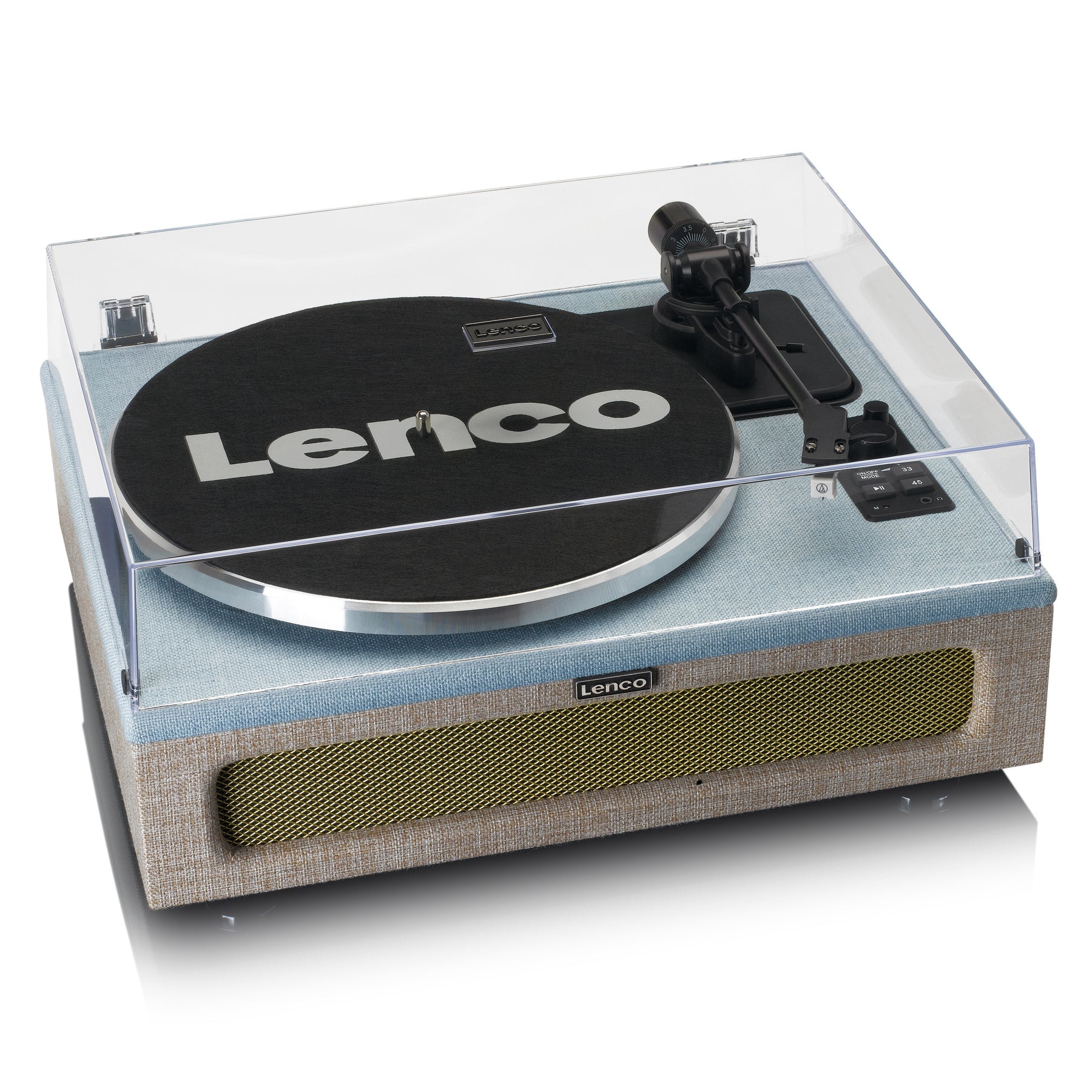 Lenco LS-440 – Plattenspieler (Riemenantrieb, Automatisch), Bluetooth, Phono-Vorverstärker, 33⅓/45 U/min – Blau/Beige