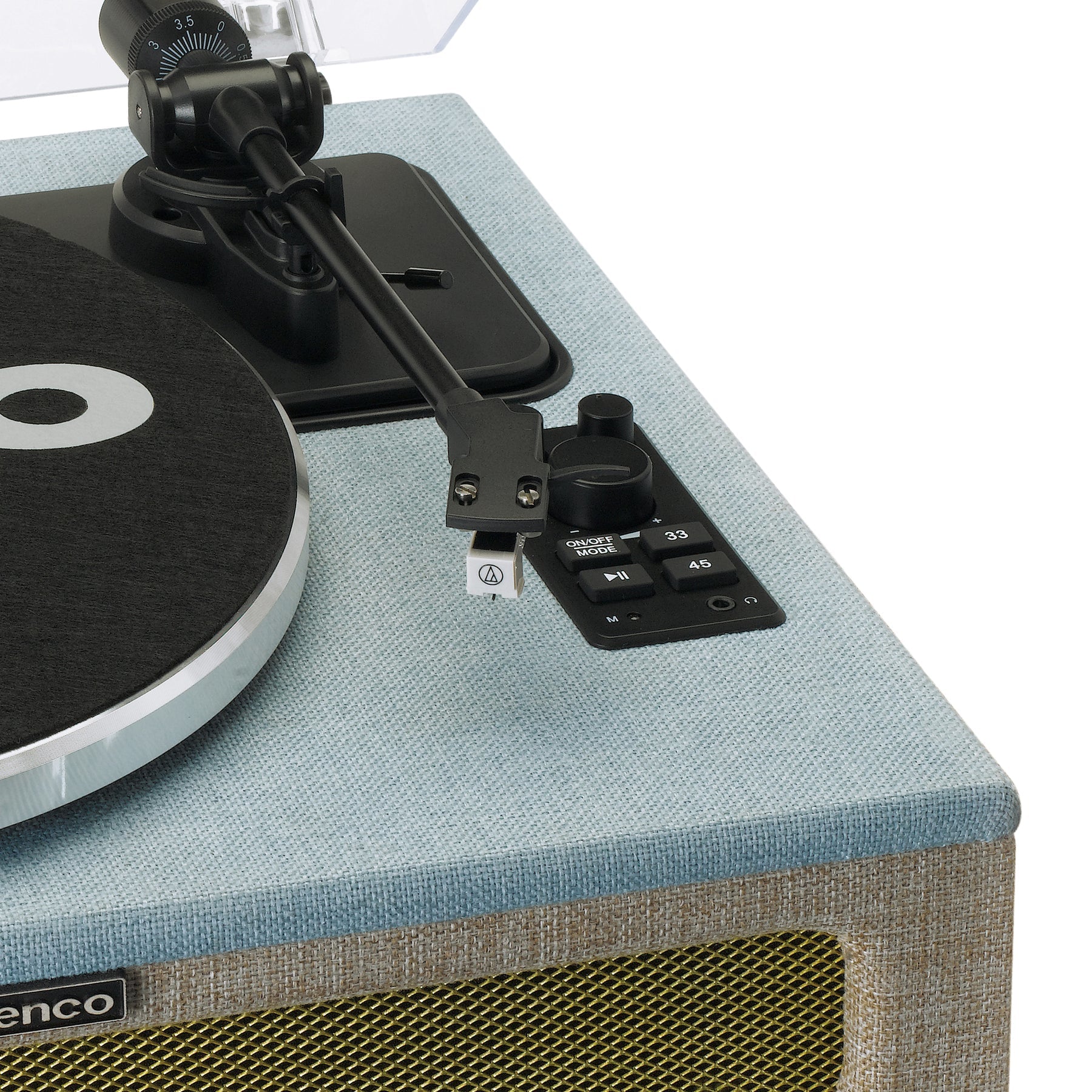 Lenco LS-440 – Plattenspieler (Riemenantrieb, Automatisch), Bluetooth, Phono-Vorverstärker, 33⅓/45 U/min – Blau/Beige