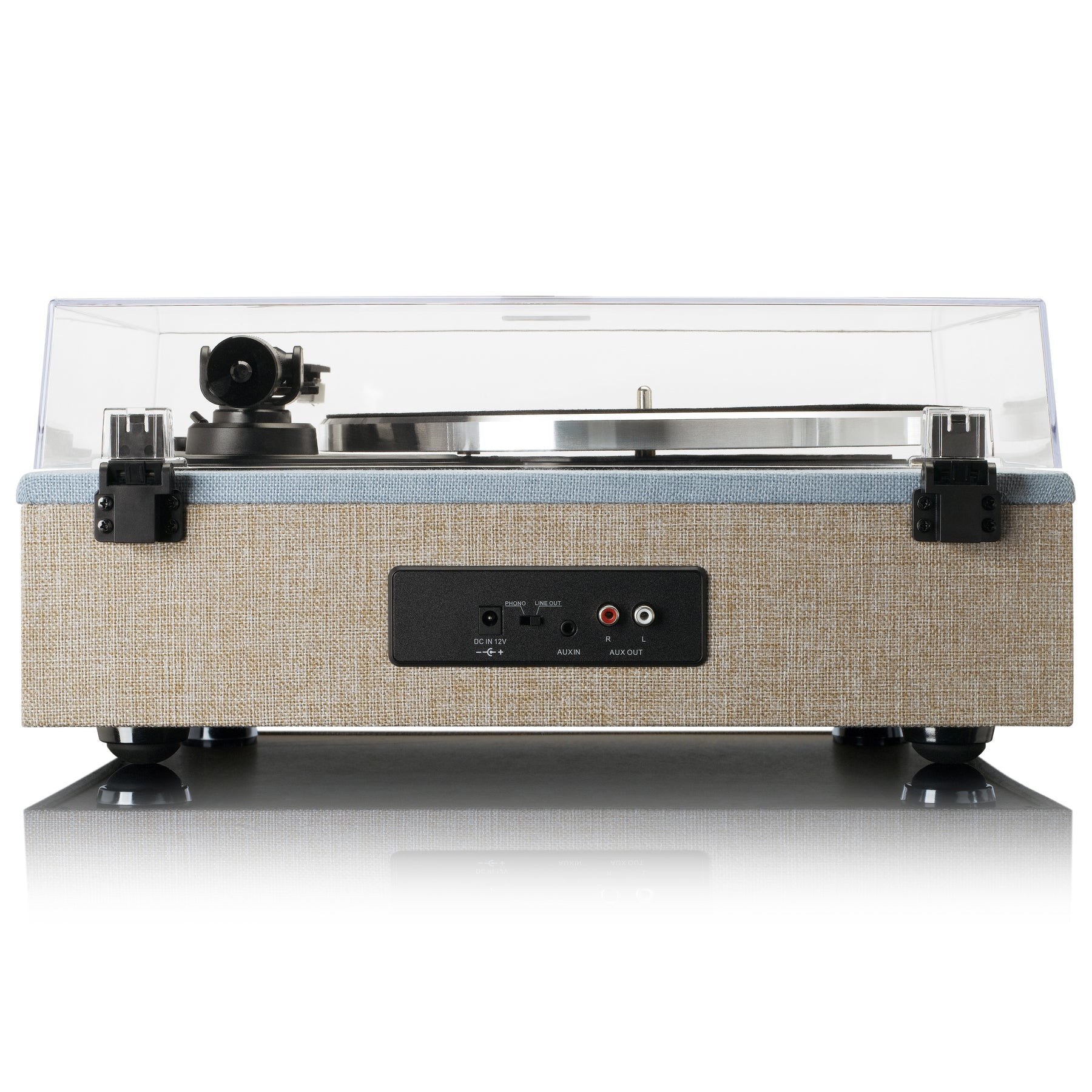 Lenco LS-440 – Plattenspieler (Riemenantrieb, Automatisch), Bluetooth, Phono-Vorverstärker, 33⅓/45 U/min – Blau/Beige
