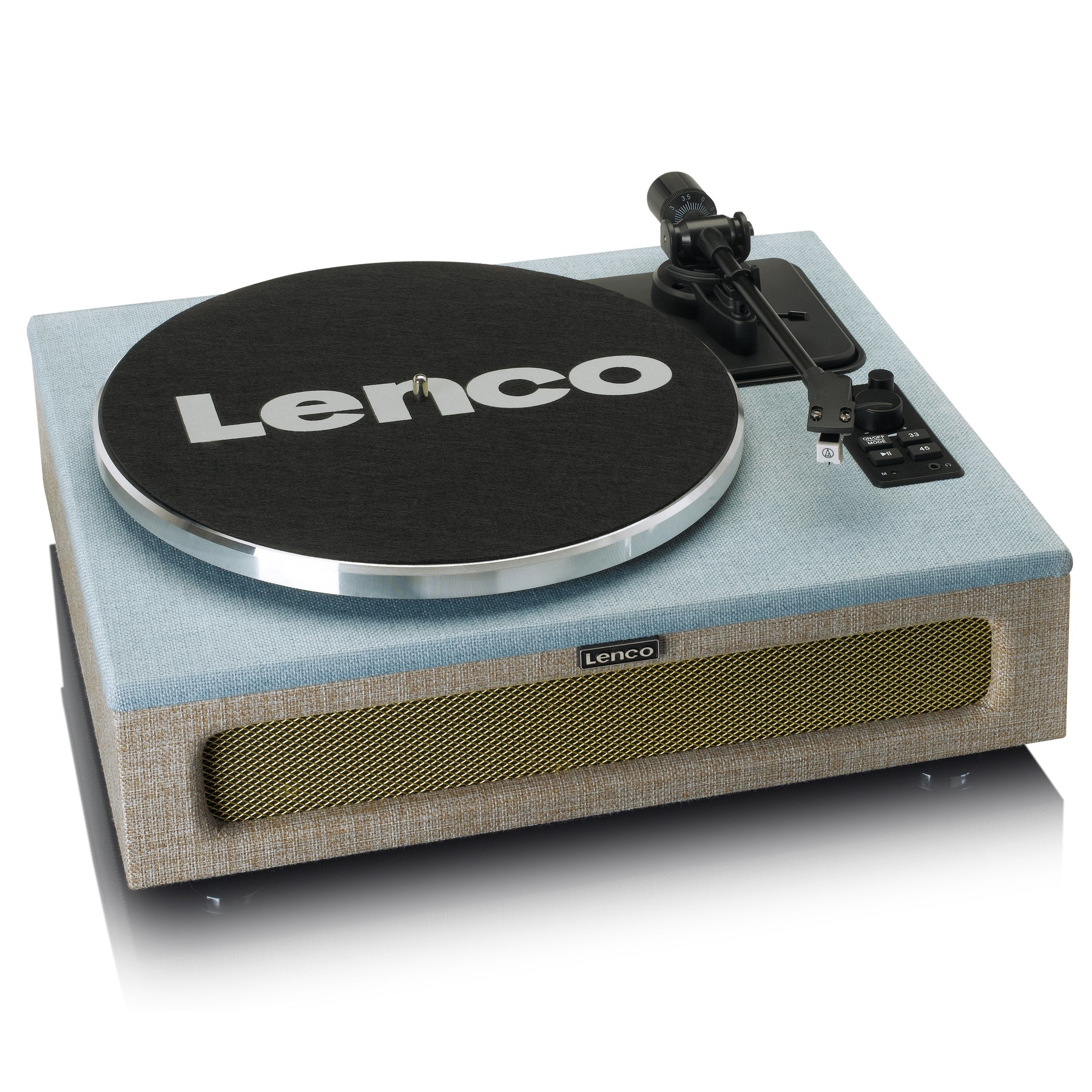 Lenco LS-440 – Plattenspieler (Riemenantrieb, Automatisch), Bluetooth, Phono-Vorverstärker, 33⅓/45 U/min – Blau/Beige