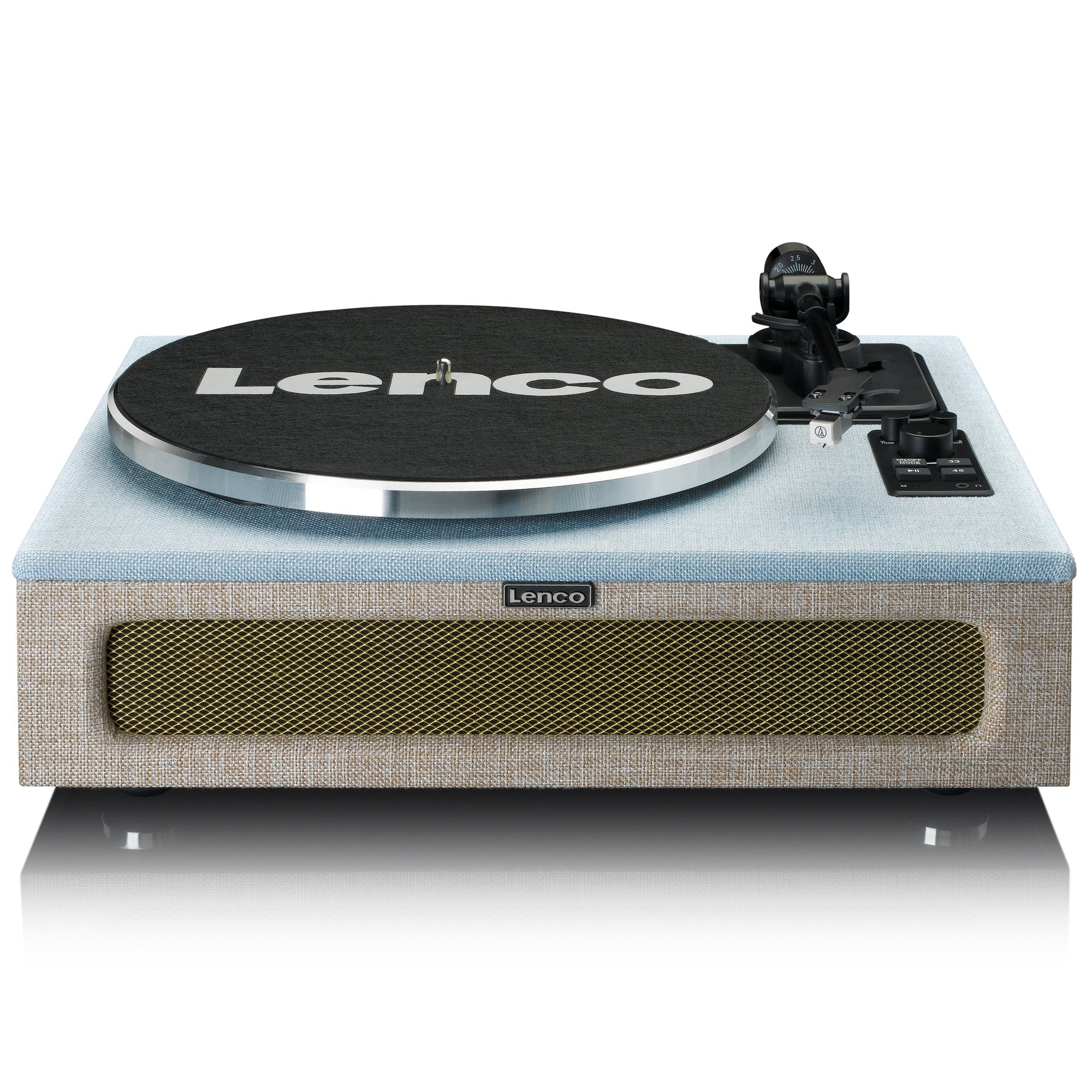 Lenco LS-440 – Plattenspieler (Riemenantrieb, Automatisch), Bluetooth, Phono-Vorverstärker, 33⅓/45 U/min – Blau/Beige
