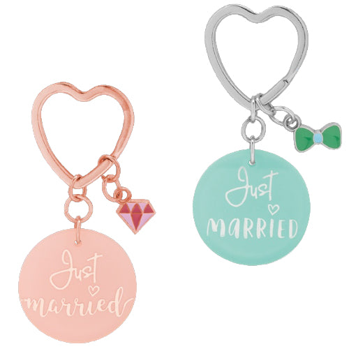 Sheepworld Schlüsselanhänger Just Married – Mehrfarbig, Höhe 83 mm, 2er-Set