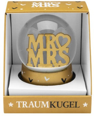 Sheepworld Schneekugel Mr & Mrs – Glas, Gold