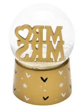 Sheepworld Schneekugel Mr & Mrs – Glas, Gold