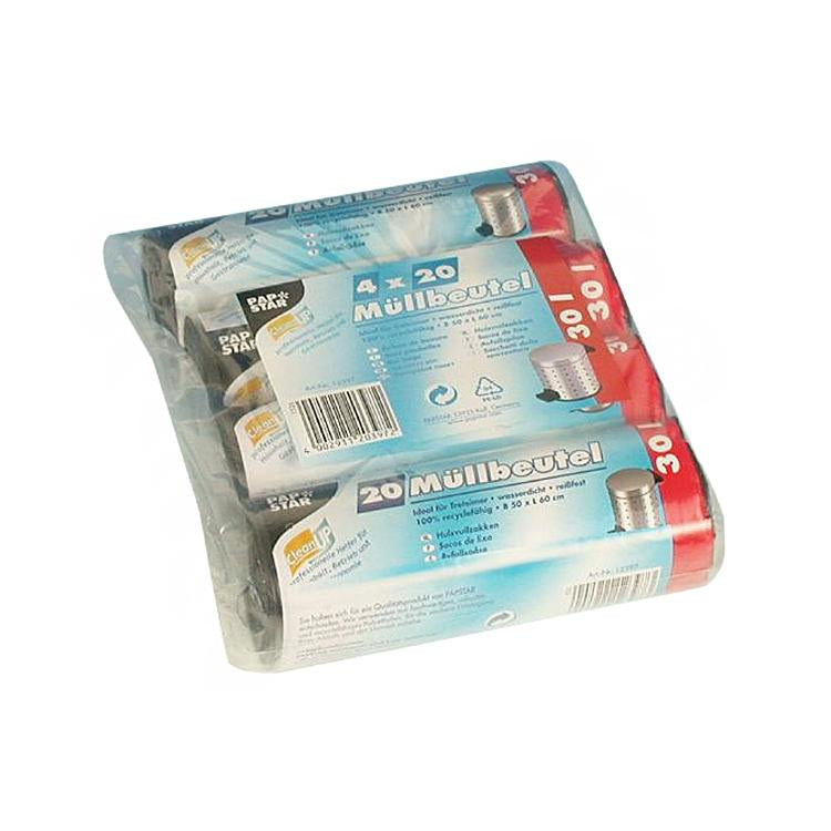 Weita Mehrzweckbeutel – 30 l, LLDPE, grau, 500 × 600 mm, 80 Stk