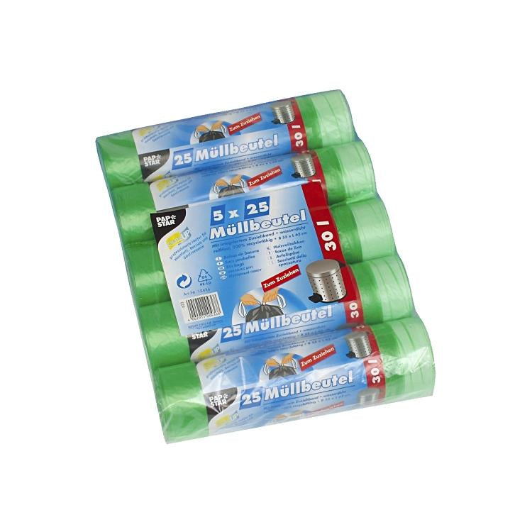 Weita Mehrzweckbeutel – 30 l, PE, grün, 550 × 620 mm, 125 Stk