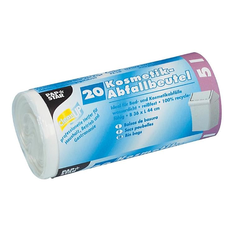 Weita Kehrichtsack – 5 l, LDPE, weiss, 360 × 440 mm, 100 Stk