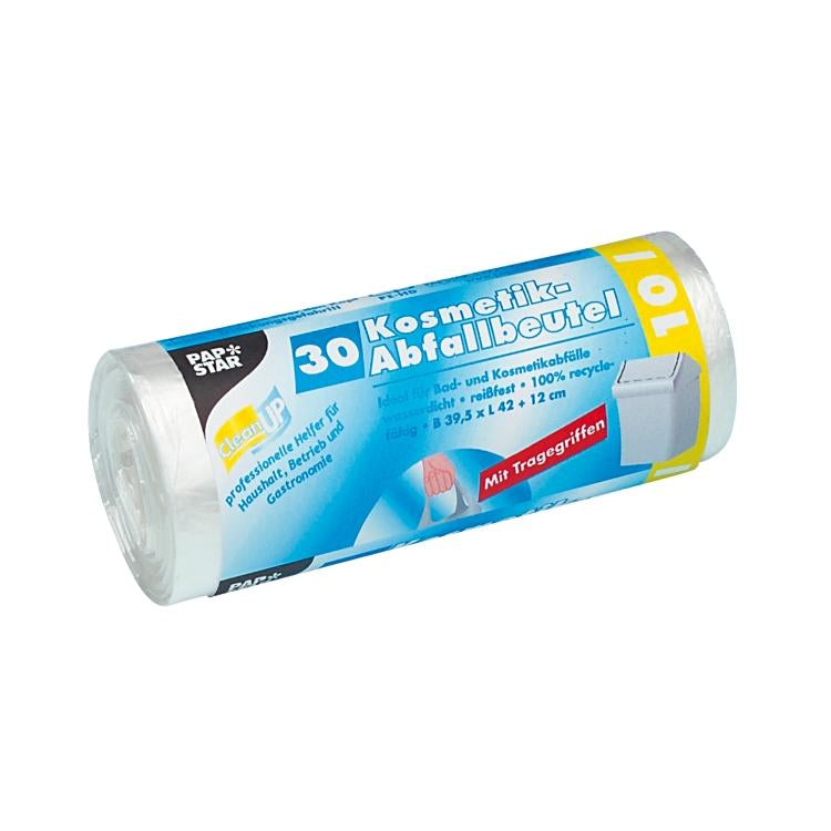 Weita Mehrzweckbeutel – 10 l, mit Zugband, HDPE, transparent, 395 × 420 mm, 30 Stk