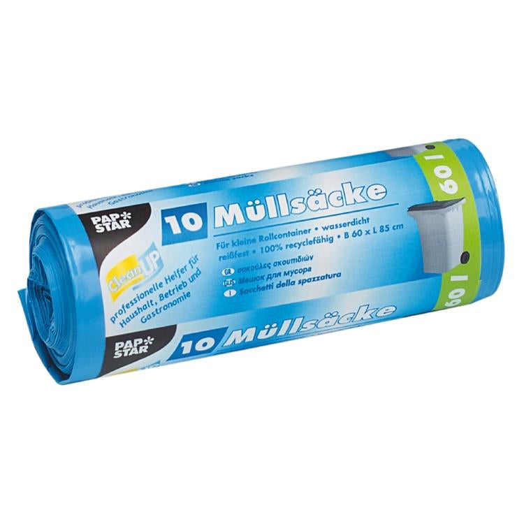 Weita Kehrichtsack – 60 l, LDPE, blau, 600 × 850 mm, 10 Stk
