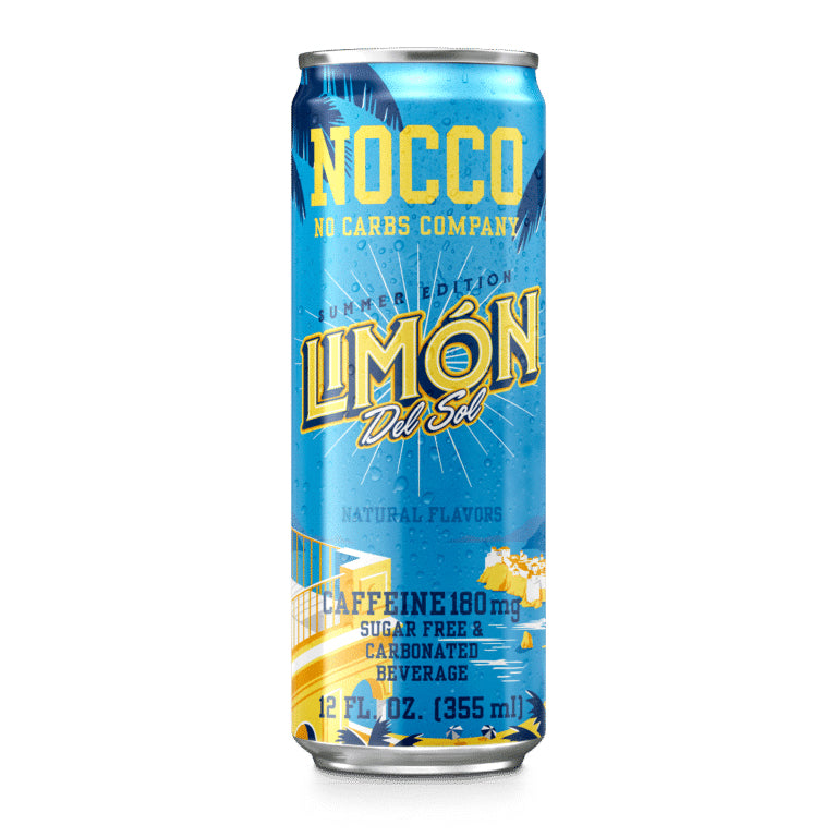 NOCCO Energiegetränk Limón del Sol zuckerfrei mit Koffein – 3,3 dl