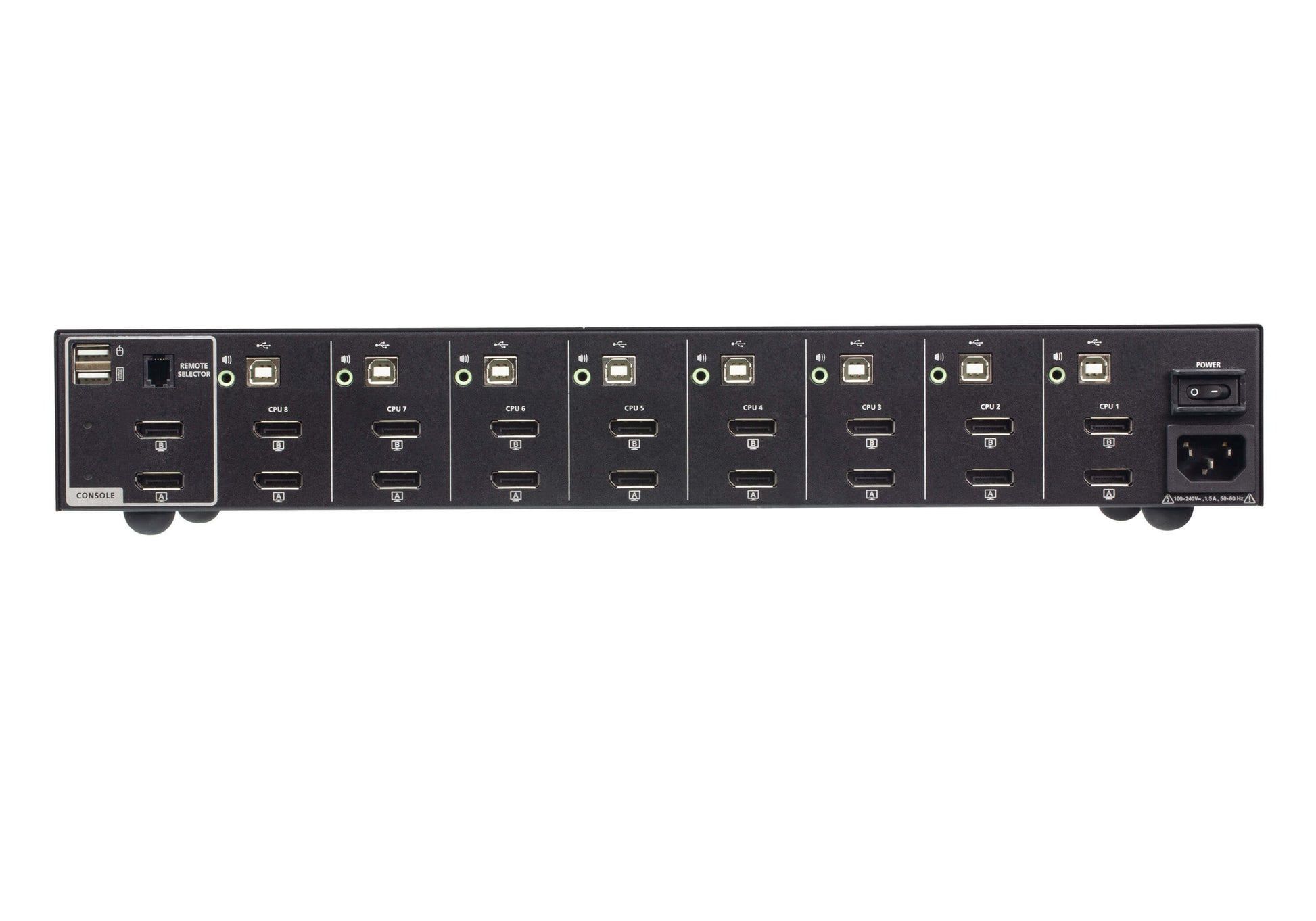ATEN CS1148DP4 KVM-Switch – 2× DP, 2× USB-A, 3,5 mm Audio