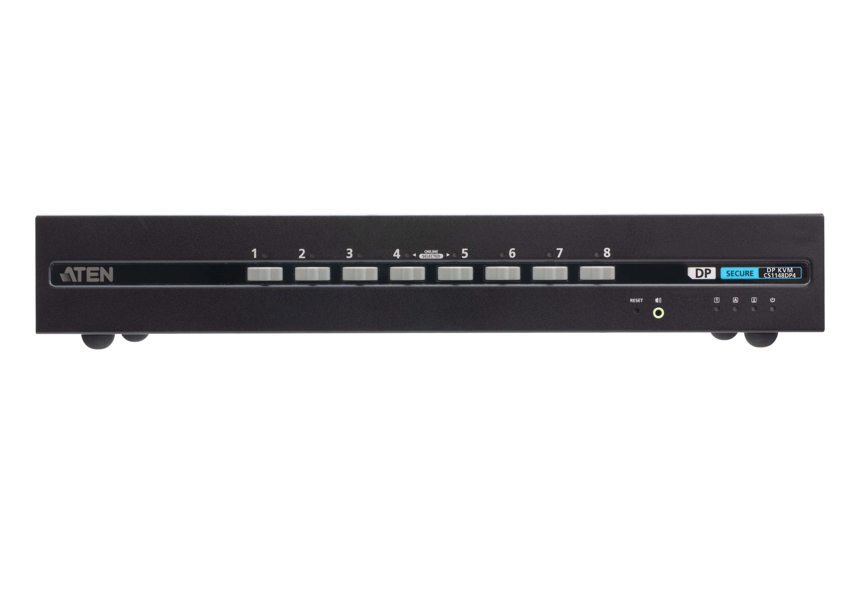 ATEN CS1148DP4 KVM-Switch – 2× DP, 2× USB-A, 3,5 mm Audio