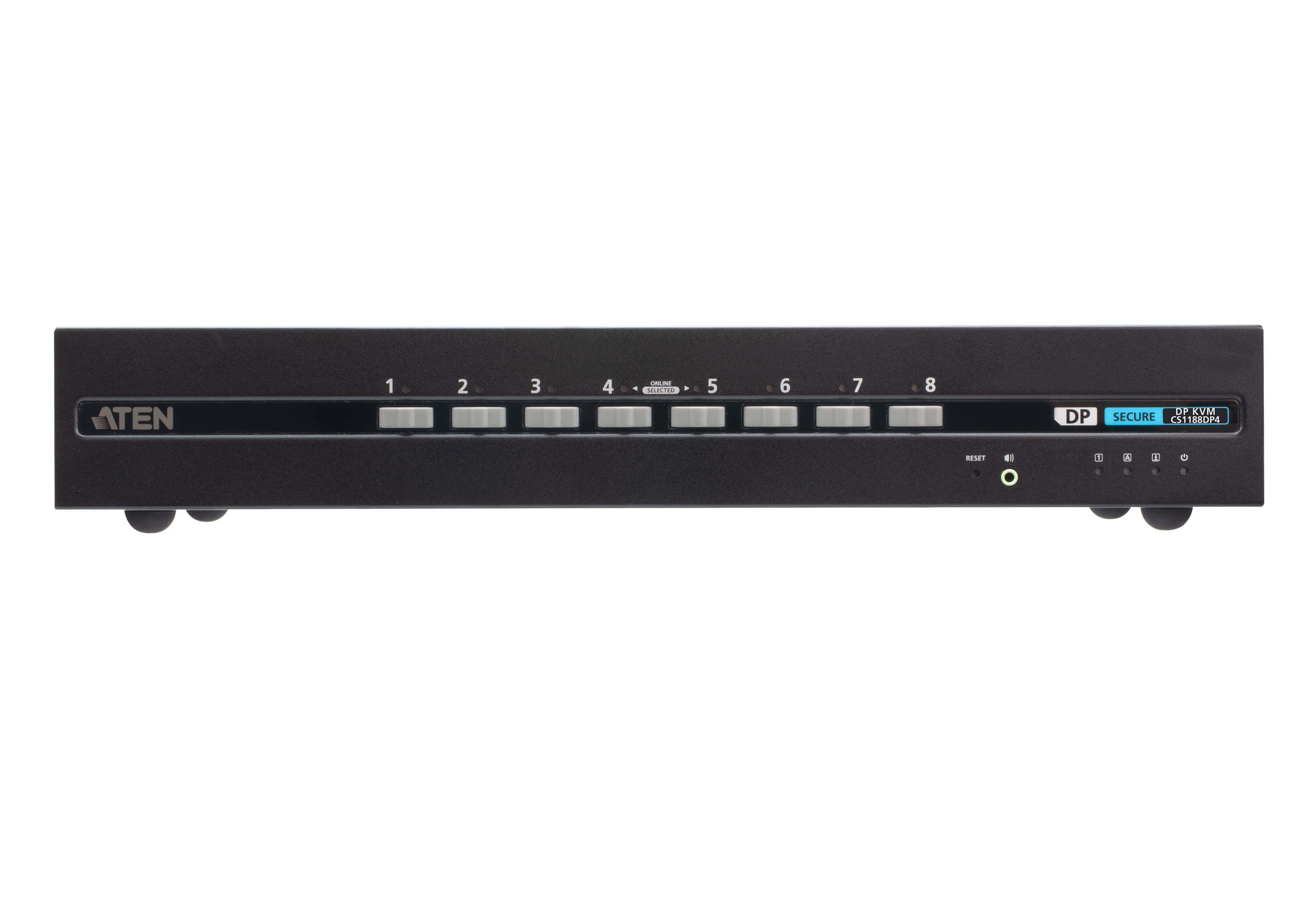 ATEN CS1188DP4 – 8-Port DP Secure KVM-Switch – 4K/30 Hz, USB 2.0-Hub, Audio, NIAP/PP v4.0