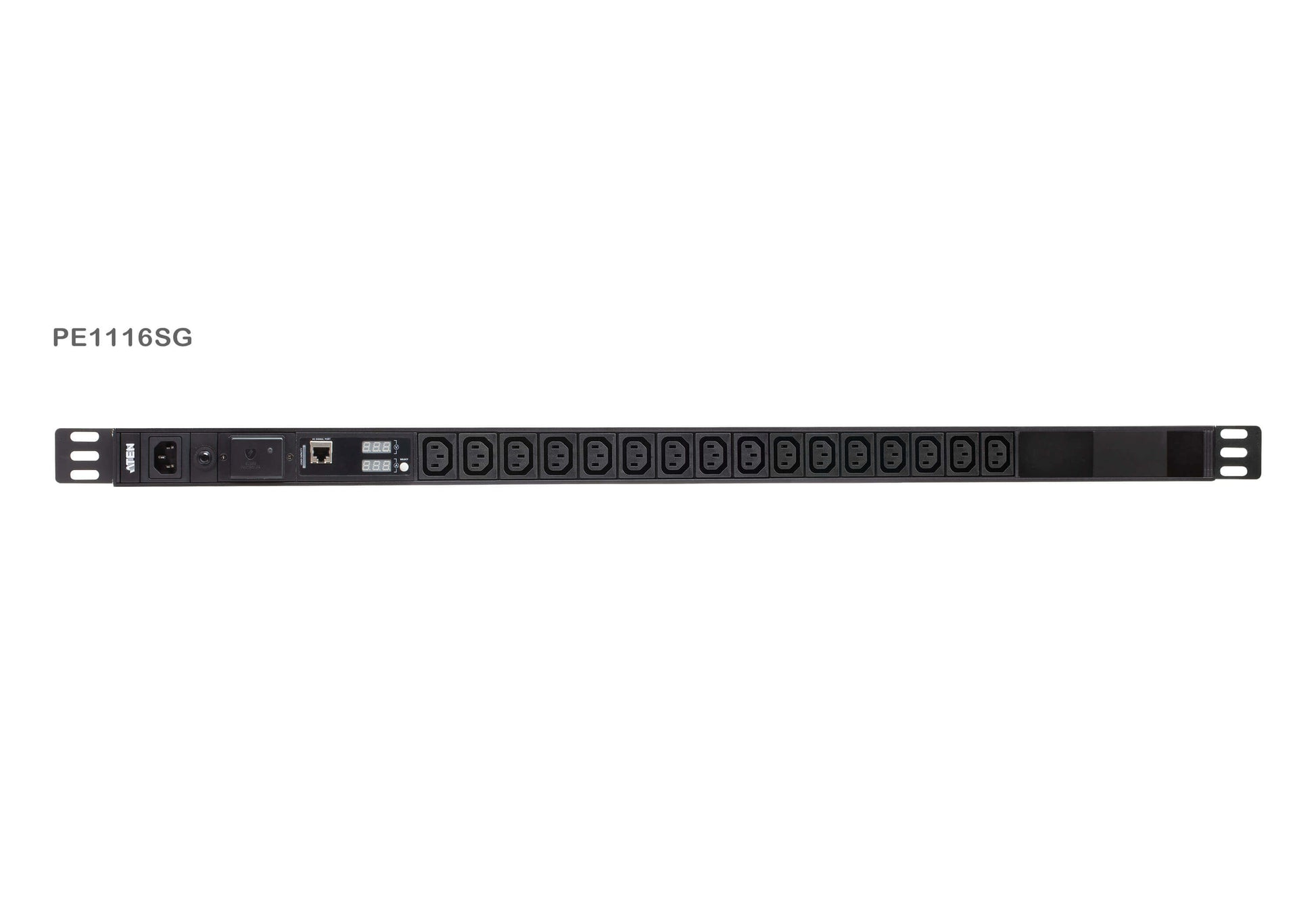 ATEN PE1116SG – Rack-PDU mit Messfunktion, 16× IEC C13, 10 A, IEC C14 Stecker, 0U vertikal