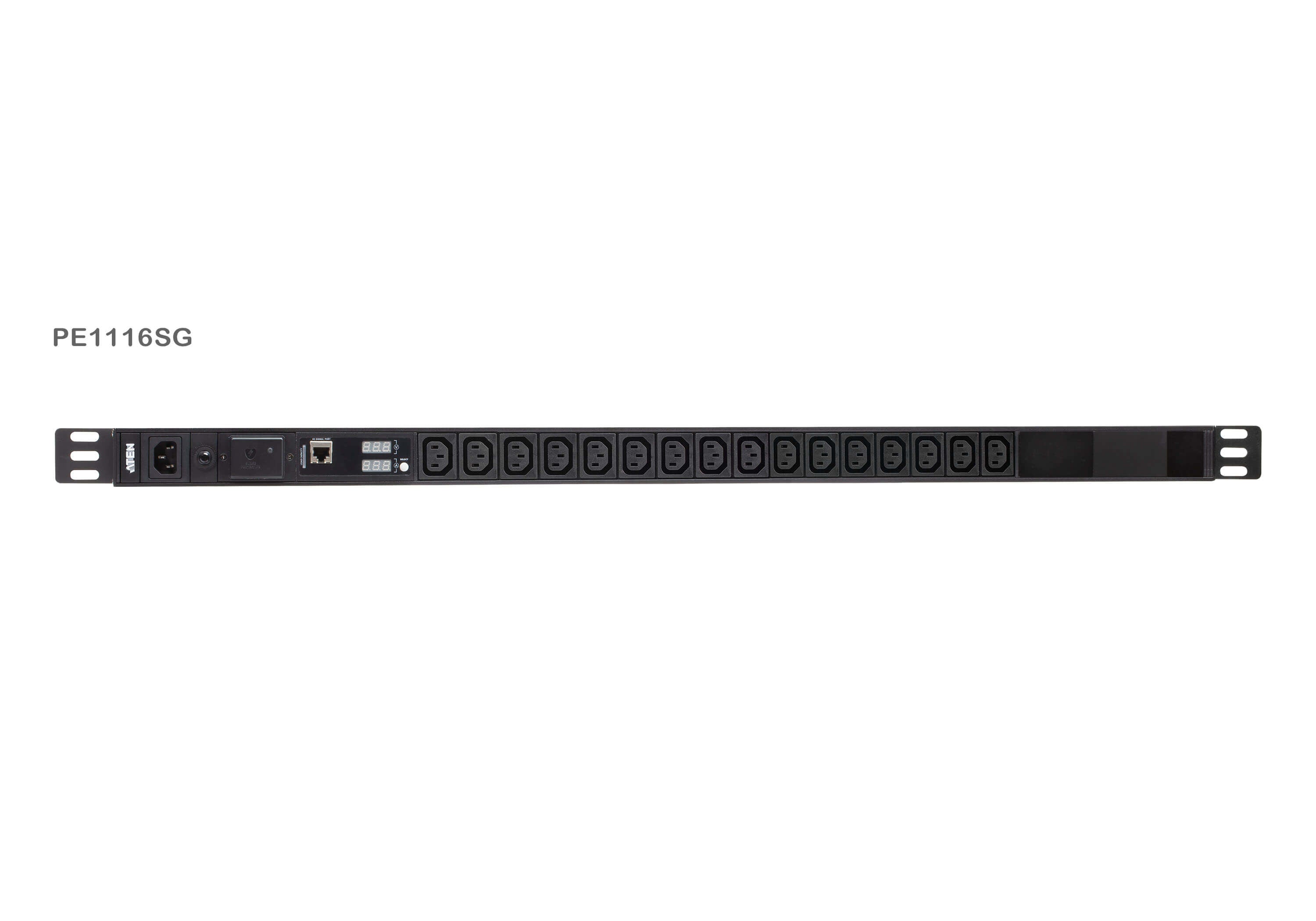 ATEN PE1116SG – Rack-PDU mit Messfunktion, 16× IEC C13, 10 A, IEC C14 Stecker, 0U vertikal