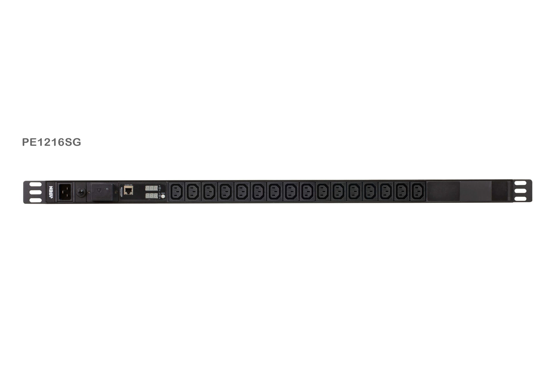 ATEN PE1216SG – Rack-PDU mit Messfunktion, 16× IEC C13, 16 A, IEC C20 Stecker, 0U vertikal, 3,8 kW