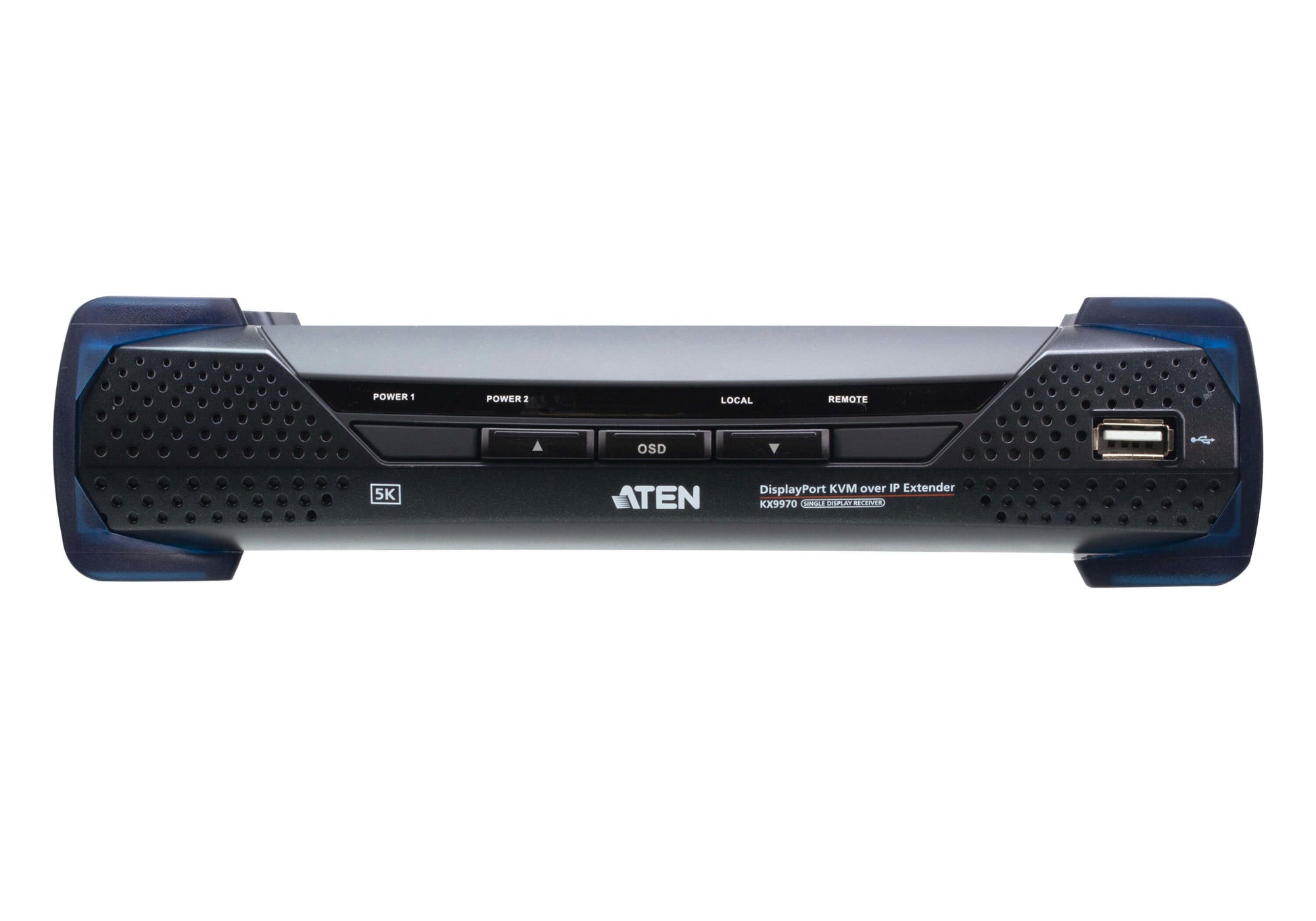 ATEN KX9970R – DisplayPort KVM over IP Empfänger, über IP, 1× DP, 2× SFP, 4× USB‑A, RS‑232, 5K@60 Hz, HDR