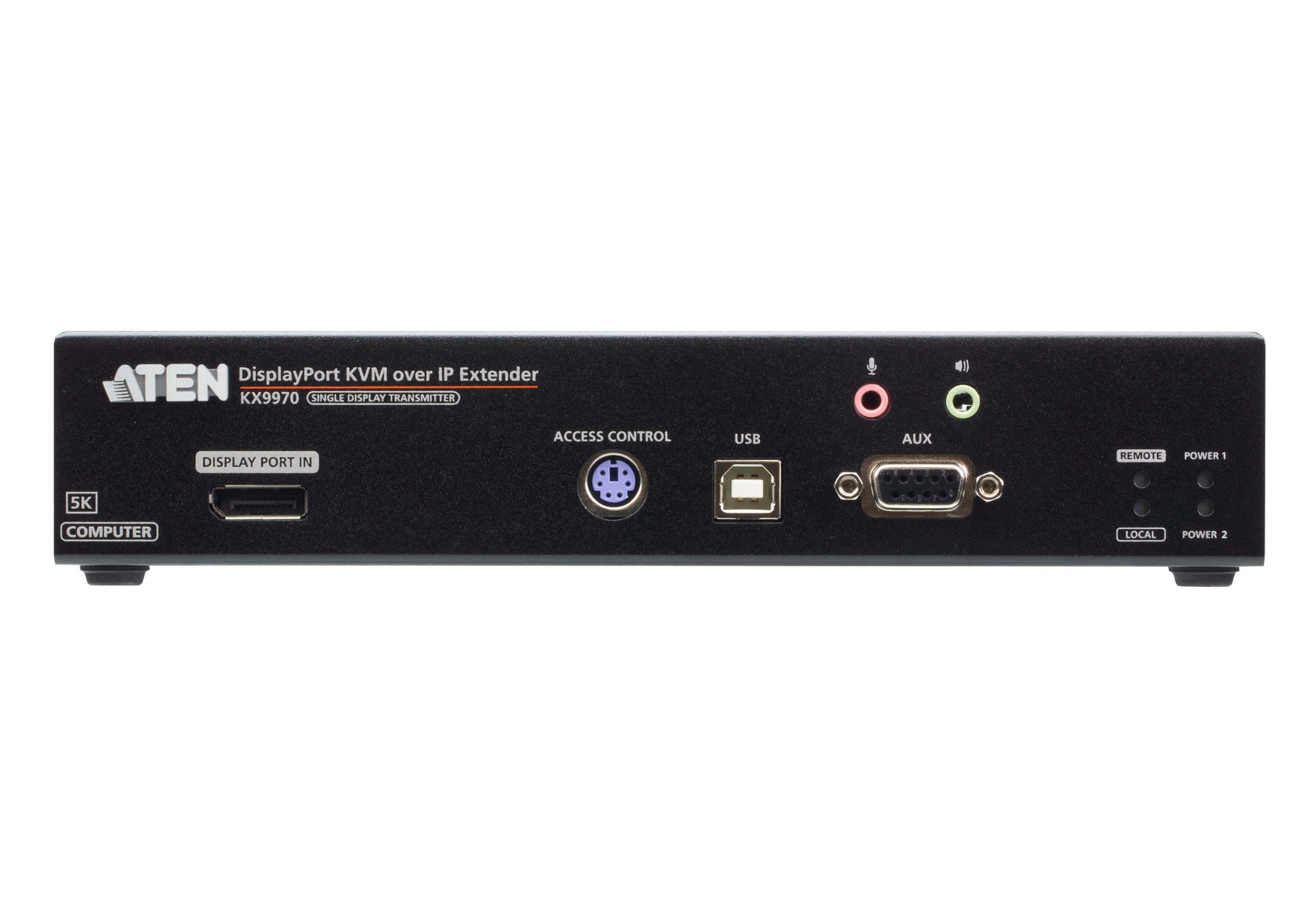 ATEN KX9970T – DisplayPort KVM über IP Sender, 5K@30 Hz, HDR, RS-232, 2× SFP, Schwarz