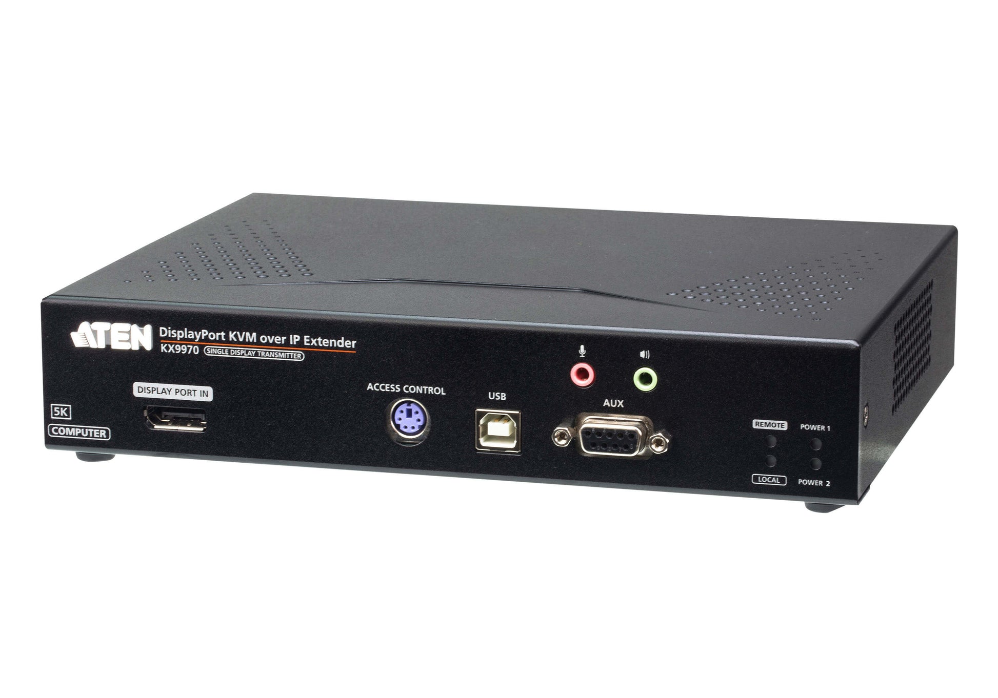 ATEN KX9970T – DisplayPort KVM über IP Sender, 5K@30 Hz, HDR, RS-232, 2× SFP, Schwarz