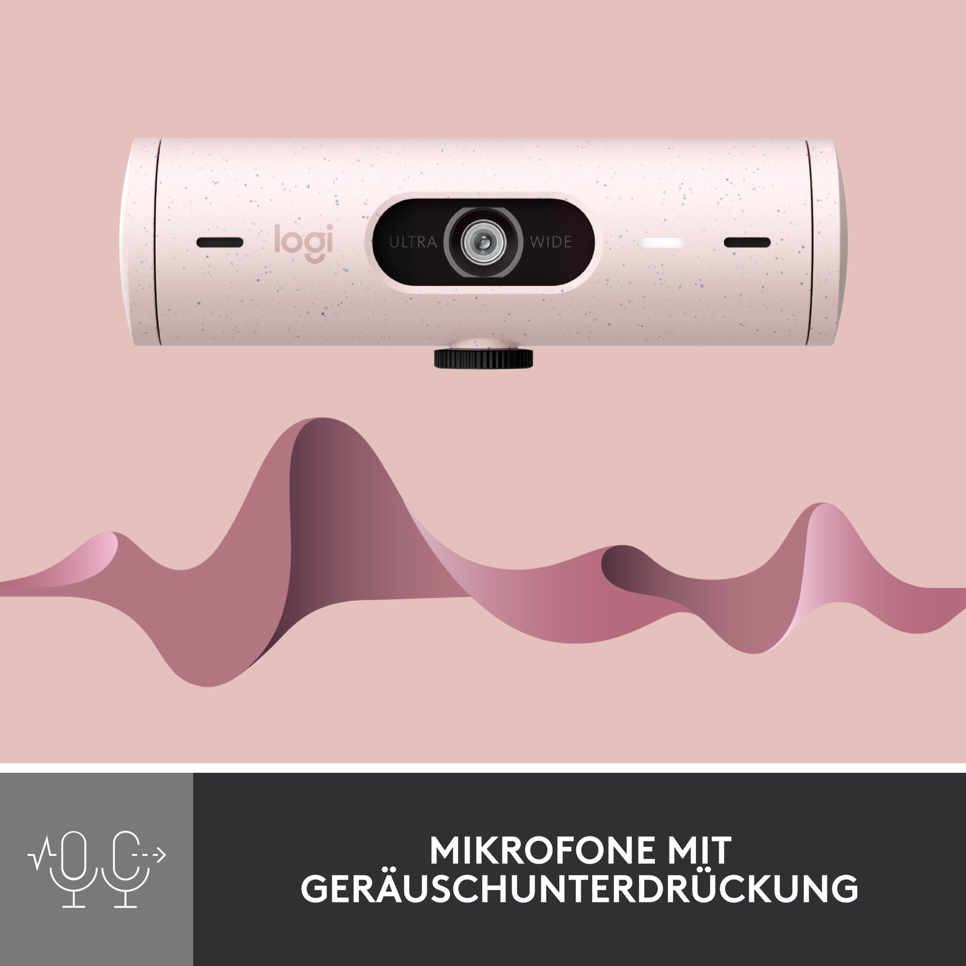 Logitech Brio 500 – Webcam – Rose