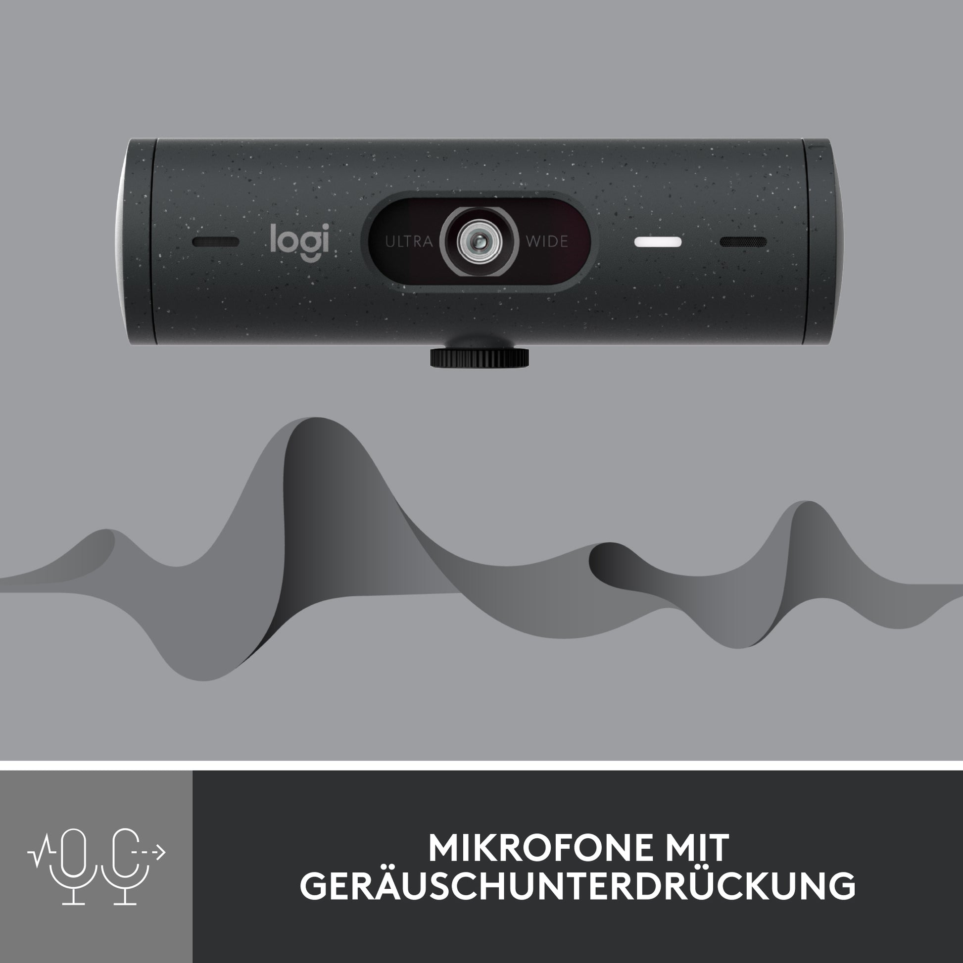 Logitech Brio 500 Webcam – Full HD, 60 fps, USB-C, Autofokus, Abdeckung, 90°