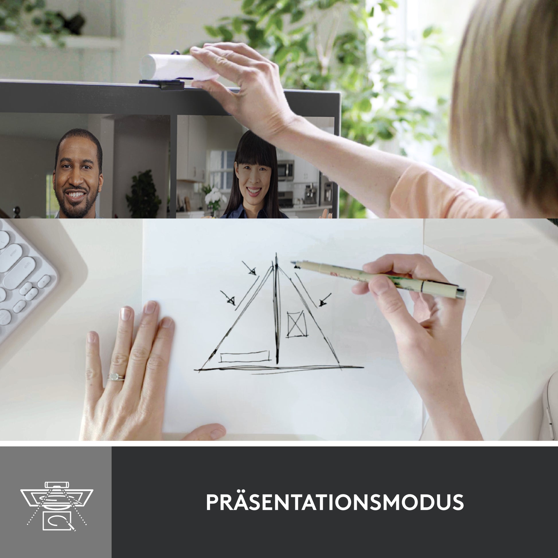 Logitech Webcam Brio 500 off-white