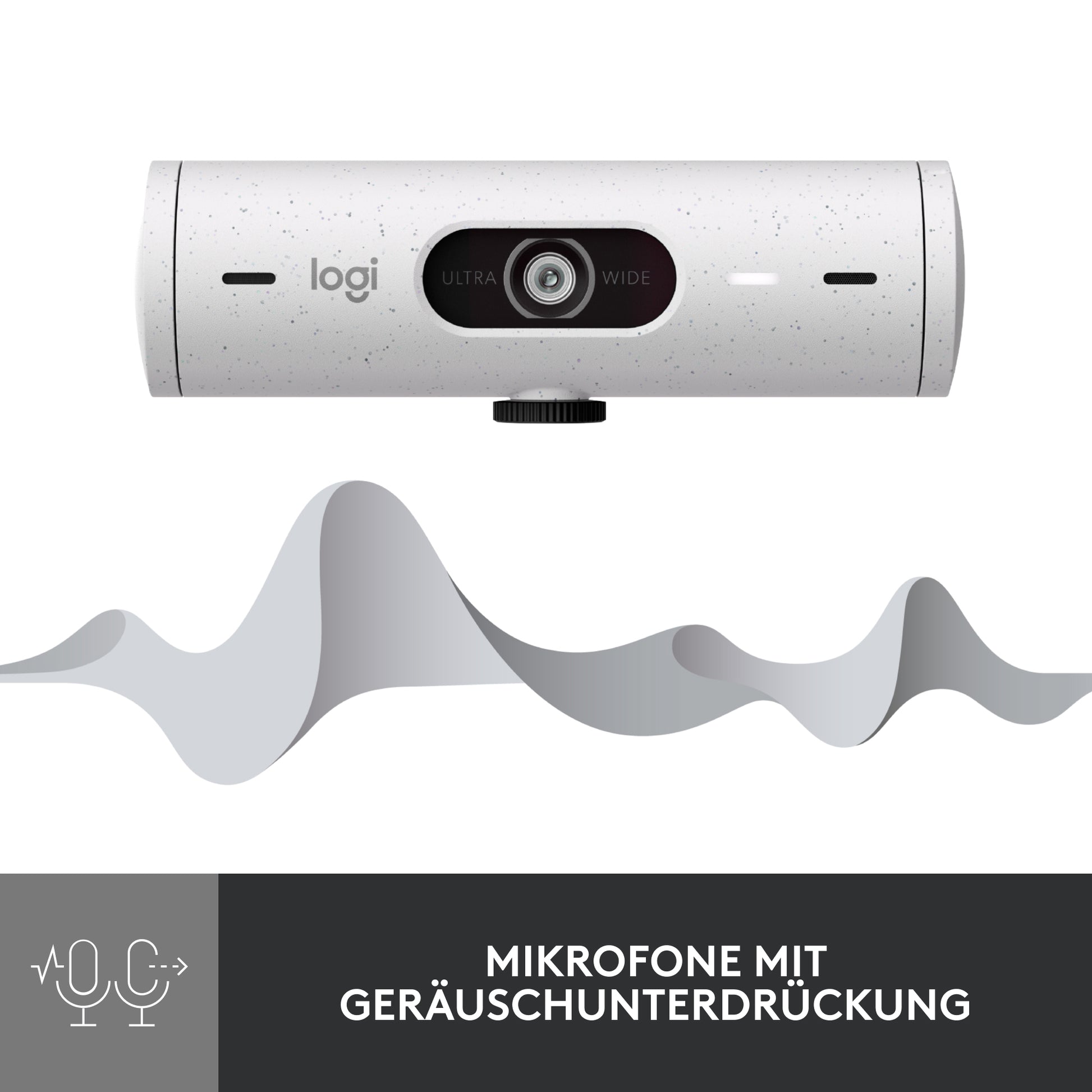 Logitech BRIO 500 – Webcam – Off-White