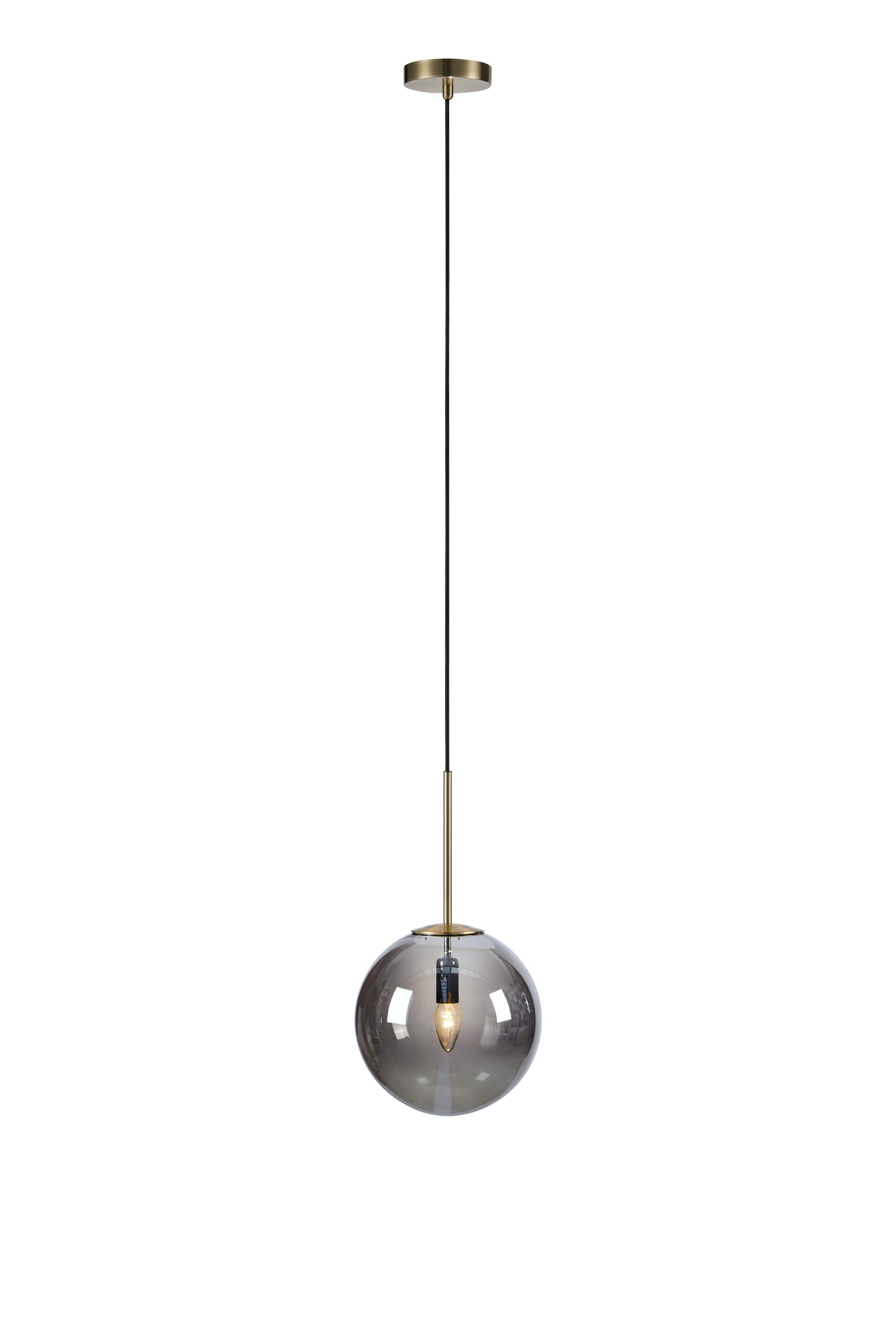 Markslöjd Pendelleuchte – Ø 25 × 47 cm, 40 W, transparent/ messing, exkl. E14
