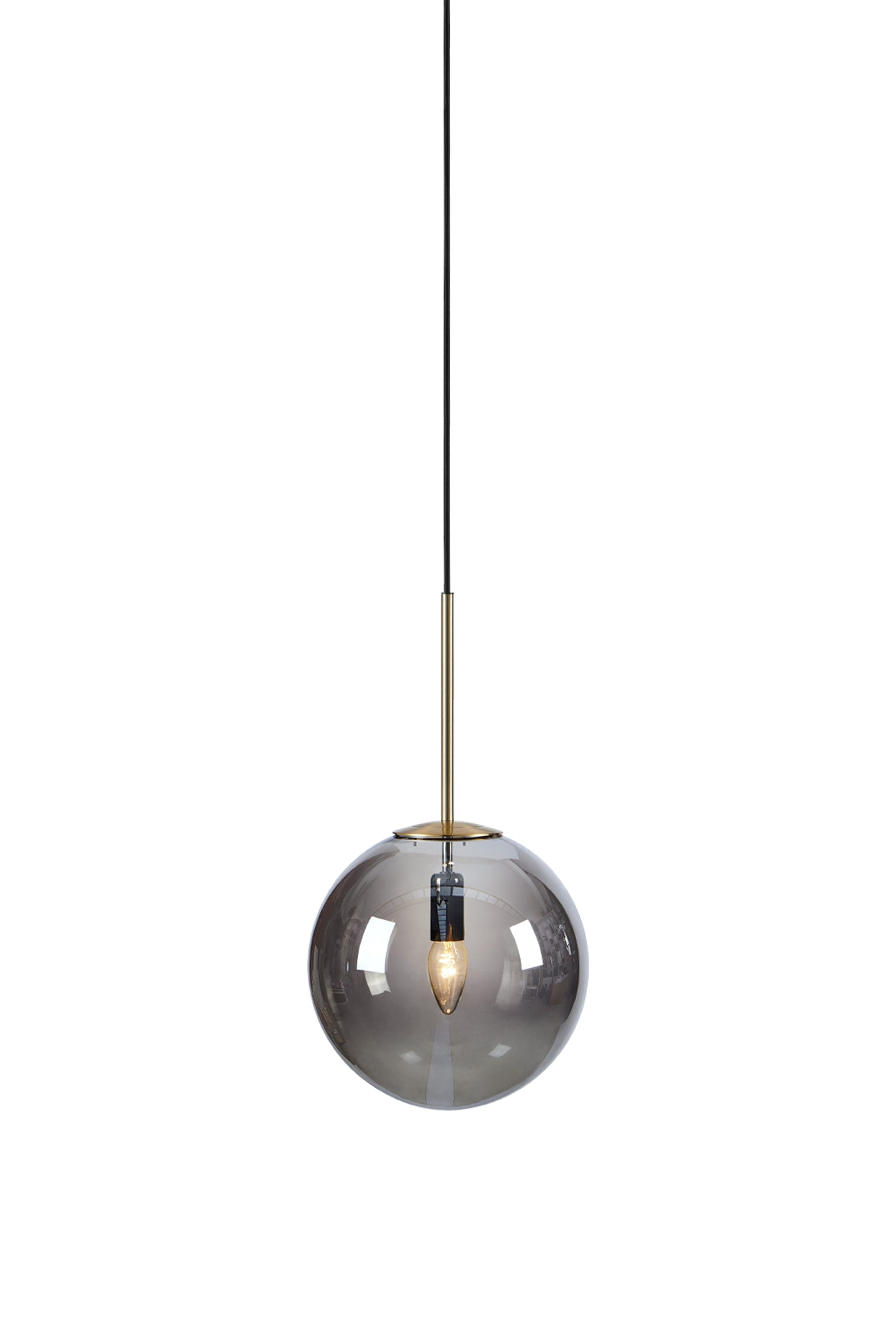 Markslöjd Pendelleuchte – Ø 25 × 47 cm, 40 W, transparent/ messing, exkl. E14