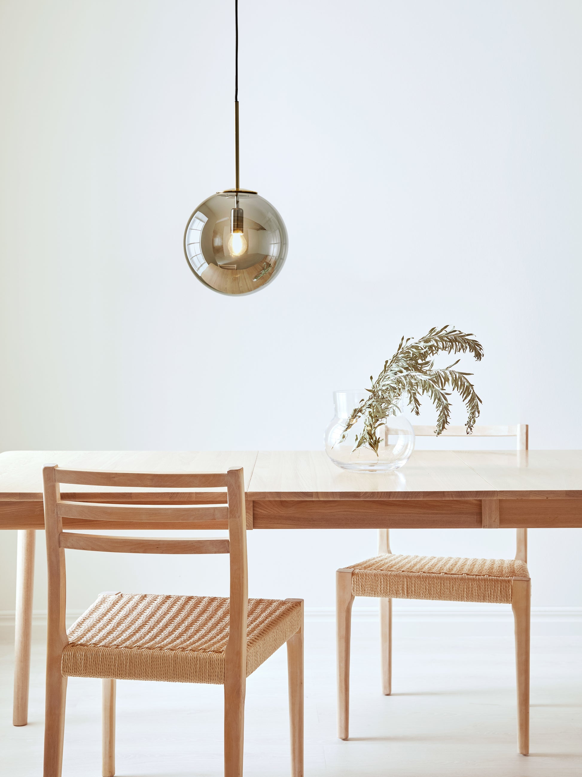 Markslöjd Pendelleuchte – Ø 25 × 47 cm, 40 W, transparent/ messing, exkl. E14