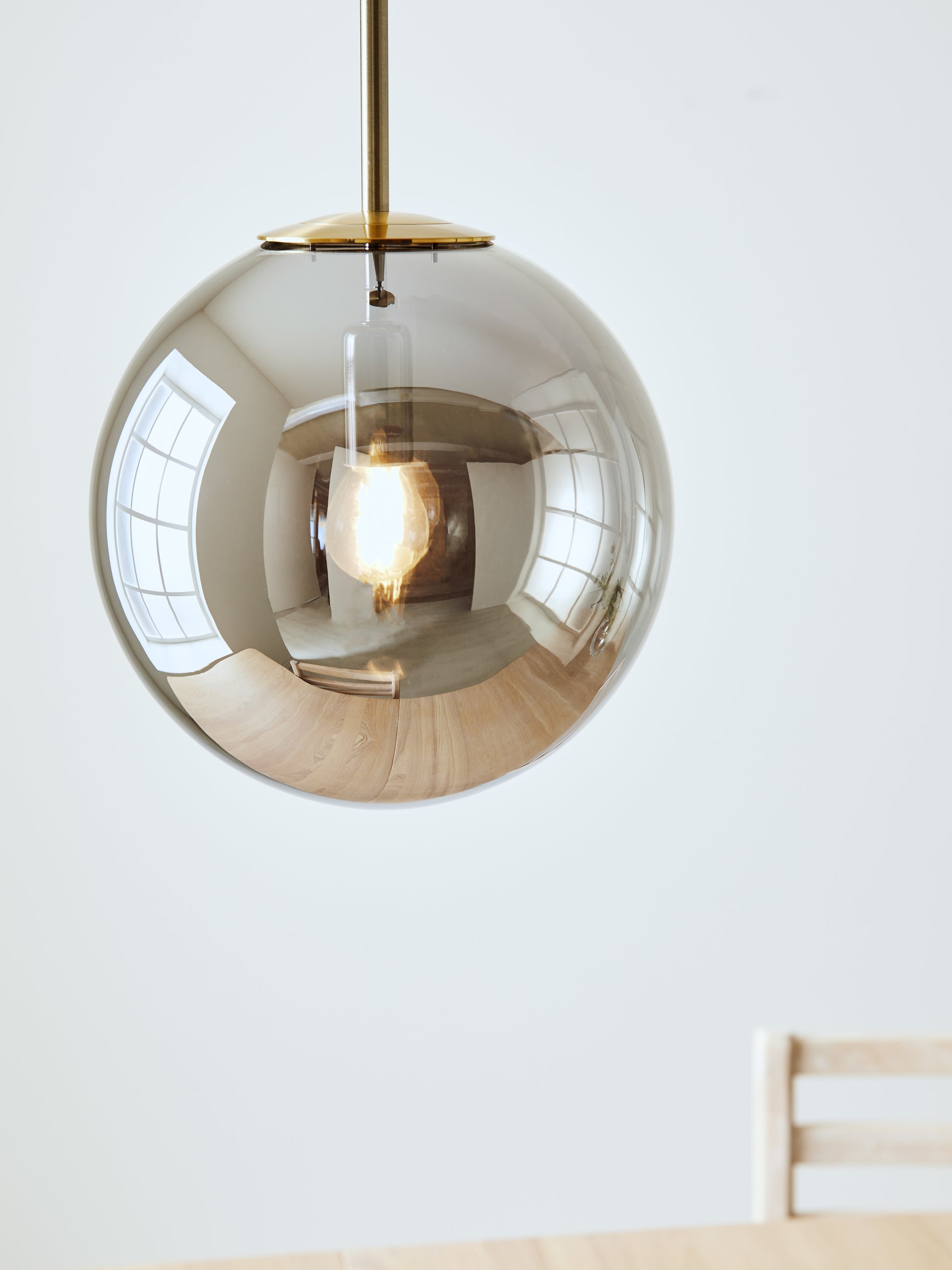 Markslöjd Pendelleuchte – Ø 25 × 47 cm, 40 W, transparent/ messing, exkl. E14