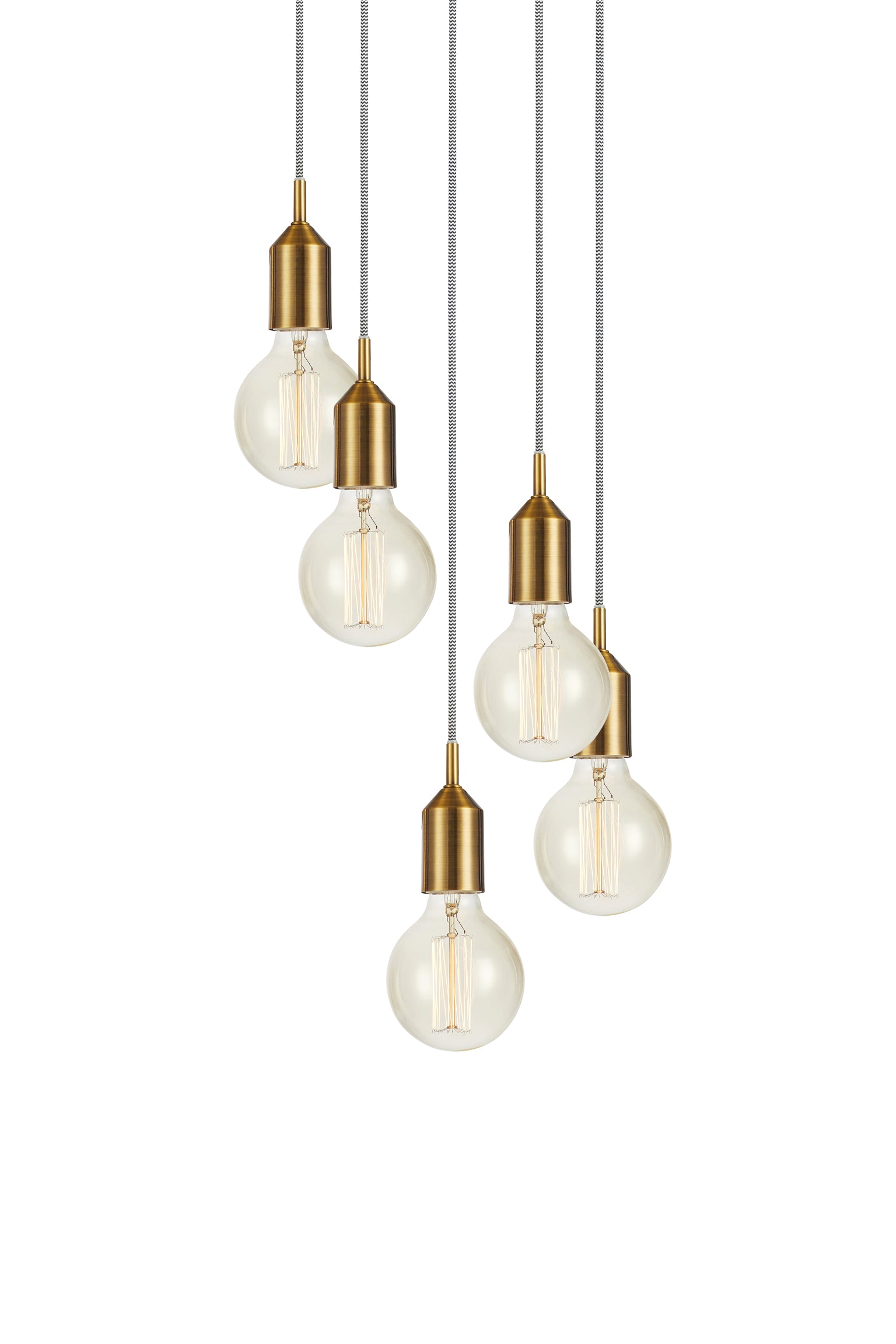 Markslöjd Pendelleuchte Bronx – Ø 32 × 166 cm, 60 W, bronze, exkl. 5× E27