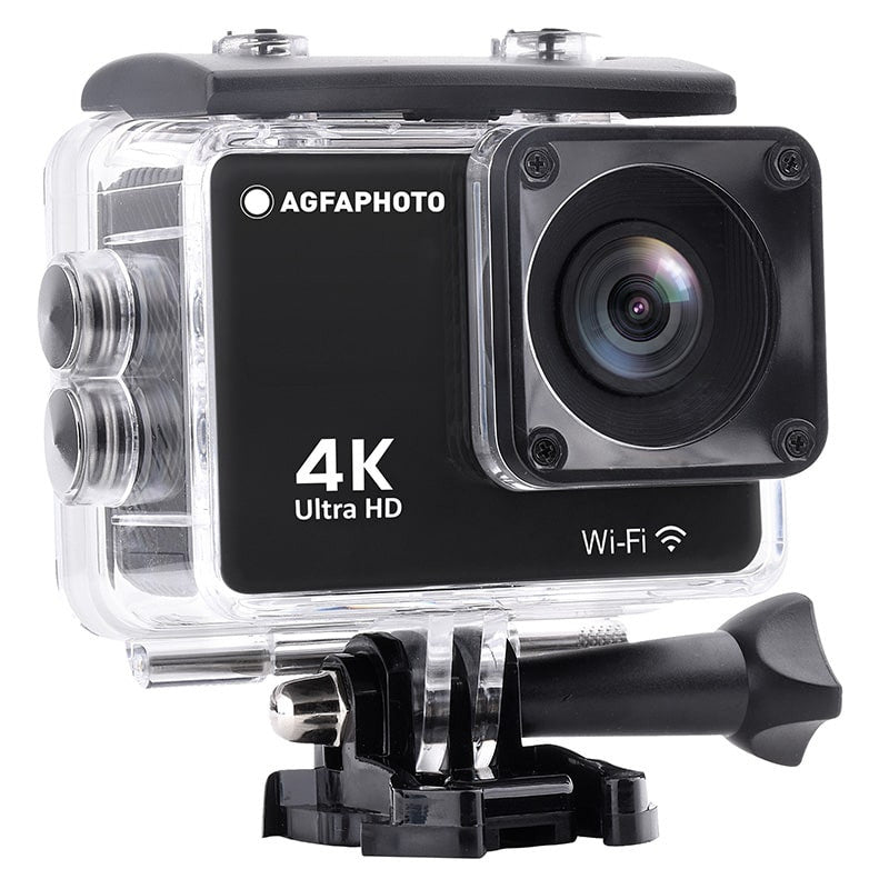 AgfaPhoto AC9000 – Unterwasserkamera, wasserdicht bis 30 m, 12 MP, 4K, schwarz