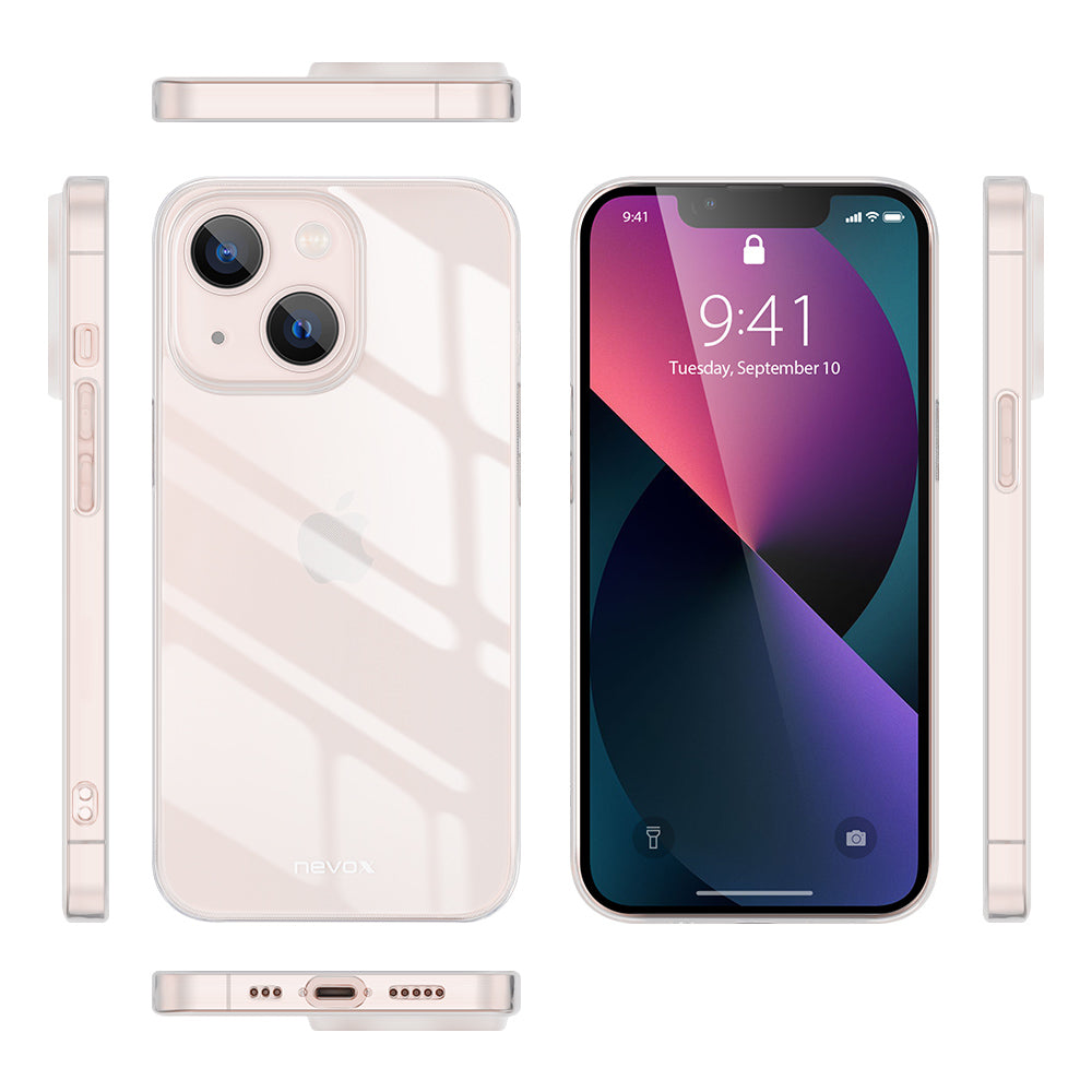 nevox StyleShell Flex Backcover – für Apple iPhone 14, TPU, Transparent