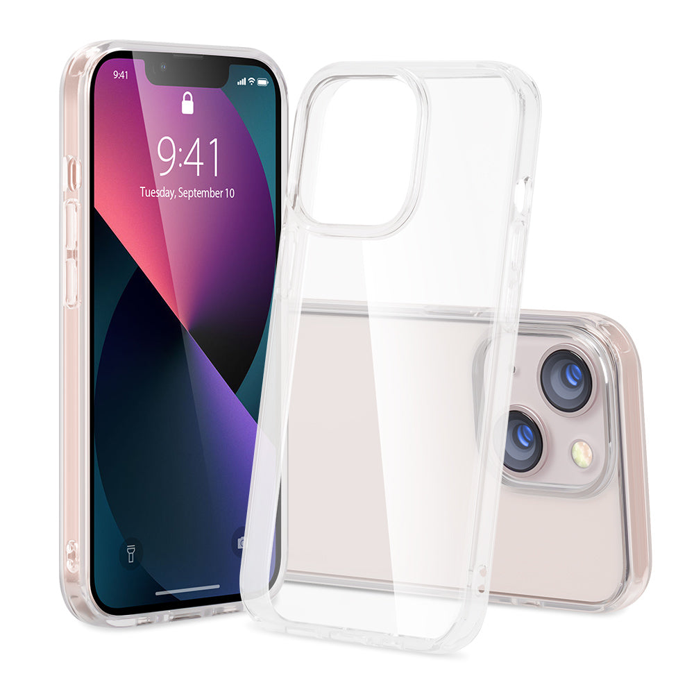 nevox StyleShell ShockFlex – Backcover – für Apple iPhone 14 Plus, PC+TPU, Transparent