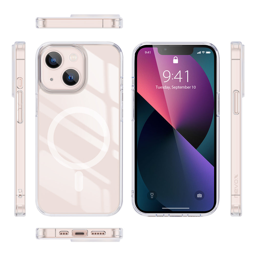 Nevox – Backcover – für Apple iPhone 16 Plus – transparent – TPU/PC, MagSafe-kompatibel