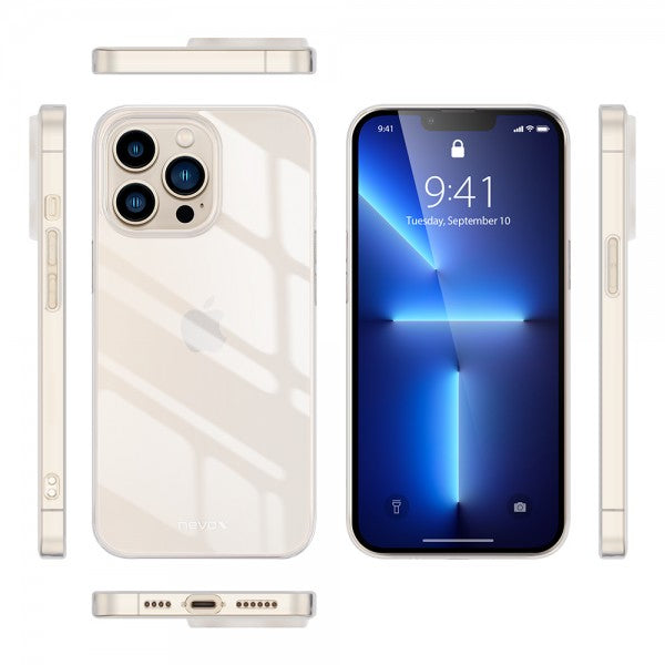 nevox StyleShell Flex Backcover – für Apple iPhone 14 Pro Max, TPU, Transparent