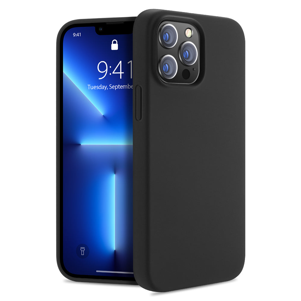 nevox StyleShell SHOCK Backcover – für Apple iPhone 15 Pro, PC+Silikon+Mikrofaser, Schwarz