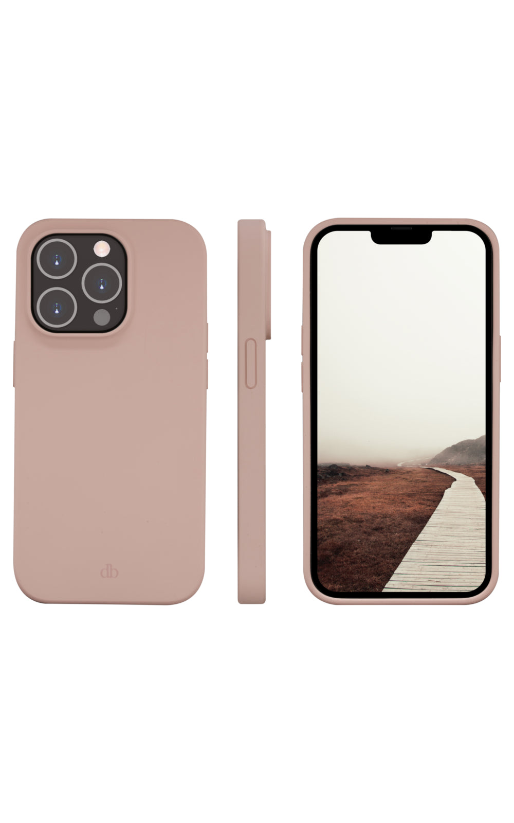 dbramante1928 Greenland Backcover – für Apple iPhone 14 Pro, Recycling-Kunststoff, Pink Sand